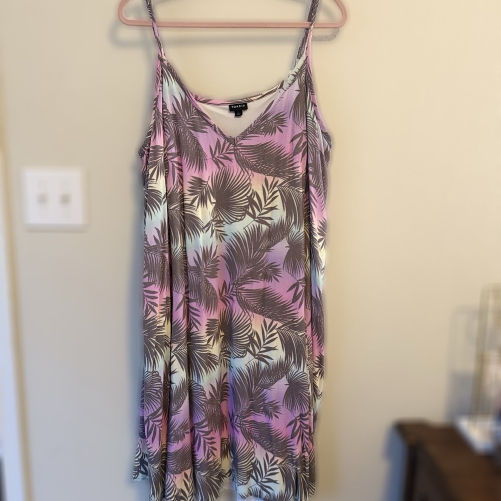 Torrid Tropical Print Slip Dress- size 2
